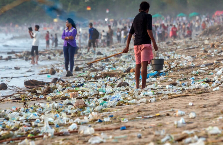 bali beachfront resort enhance beach cleaning movement